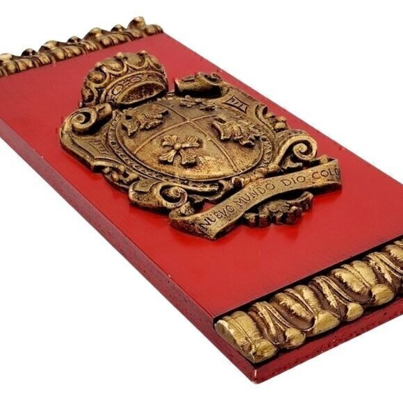 Medieval Wall Plaque Crown Shield Coat of Arms Nuevo Mundo Dio Colon - Picture 3 of 7